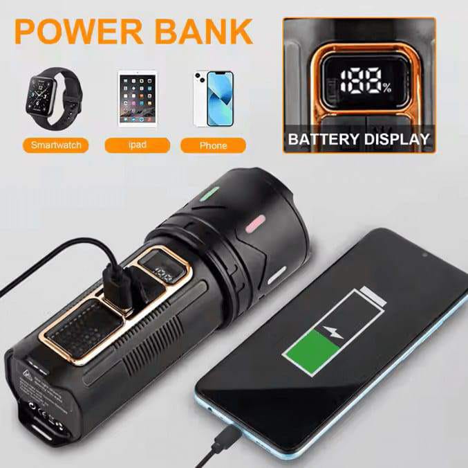 SUPER POWER LED LIGHT WITH POWER BANK