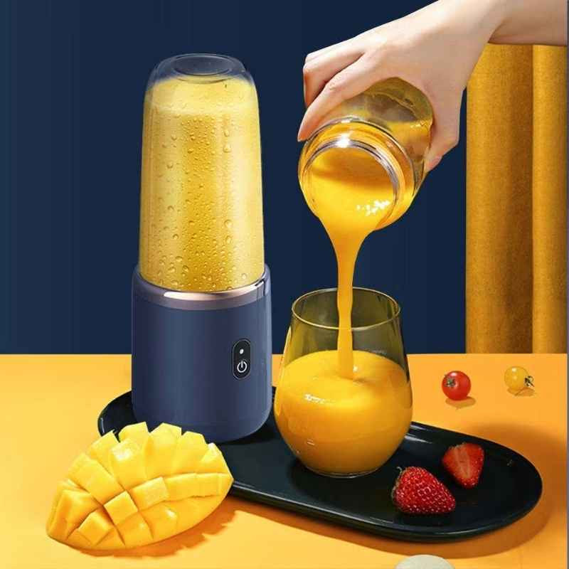 6 Blate Rechargeable Portable Electric Fruit Juicer - Smoothie Maker- Blender Machine